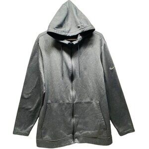 Nike Dri Fit Full Zip Hoodie Men's XL Charcoal Grey Activewear Sweatshirt GUC